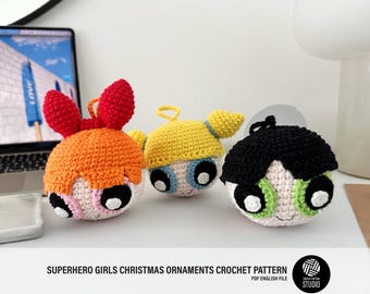 Superhero Girls Christmas Crochet Ornament Pattern Bundle PDF