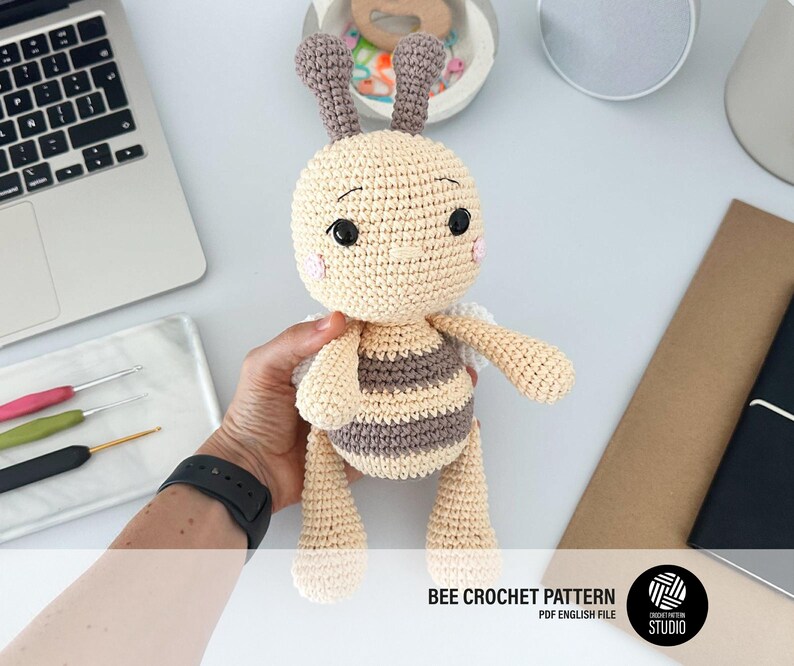 Bee Amigurumi Crochet Pattern PDF – Bee Soft Toy, Stuffed Animal ...