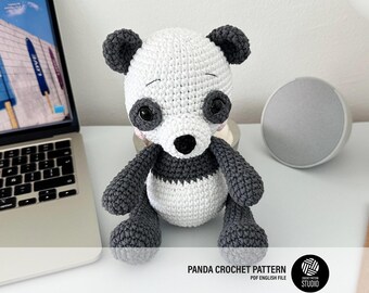Panda Amigurumi Crochet Pattern PDF – Panda Soft Toy, Stuffed Animal Tutorial