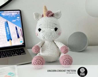 Unicorn Amigurumi Crochet Pattern PDF – Unicorn Soft Toy, Stuffed Animal Tutorial