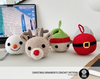 Classic Christmas Characters Crochet Ornament Pattern Bundle PDF
