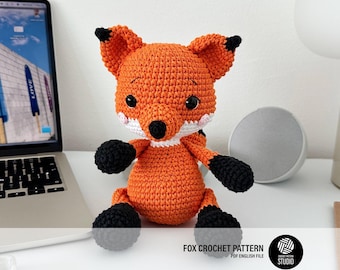Fox Amigurumi Crochet Pattern PDF – Tiger Soft Toy, Stuffed Animal Tutorial