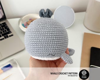Whale Amigurumi Crochet Pattern PDF – Whale Soft Toy, Stuffed Animal Tutorial