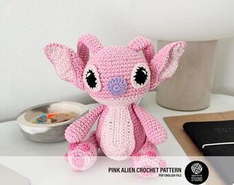 Pink alien crochet pattern