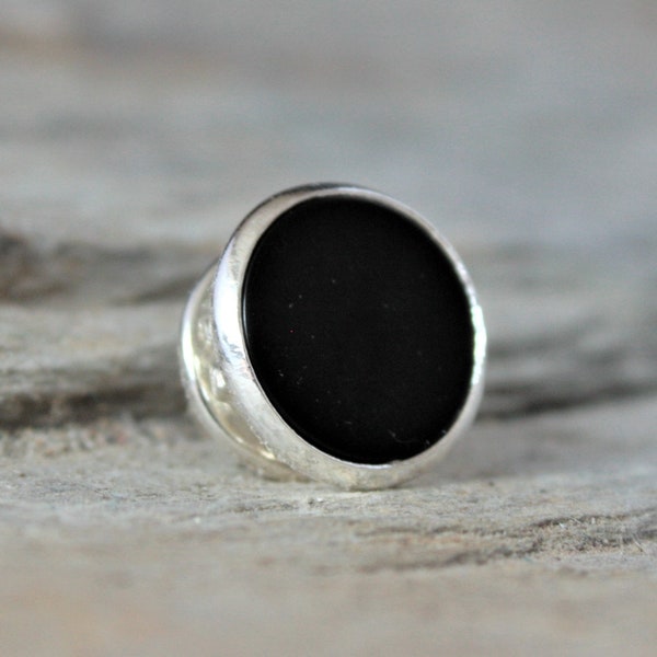 12mm Black Onyx Tie Pin