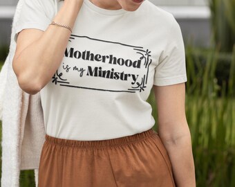 Motherhood is my Ministry Unisex Jersey Short Sleeve Tee