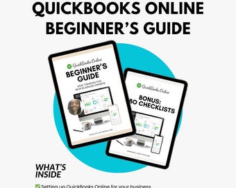 May include: A digital guide for new business owners on how to use QuickBooks Online. The guide includes a bonus checklist. The guide is available for instant access.