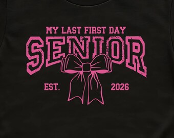Senior 2026 PNG: Preppy Coquette Shirt Design (Digital Download)