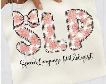 Logopedia SLP Png: Diseño de lazo coqueto (Descarga digital)