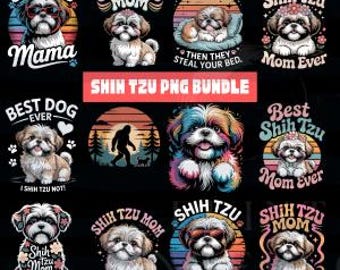 Shih Tzu Shirt, Shih tzu Mama Png , Shih Tzu Dog Gift, Shih Tzu Dog Mom, Shih Tzu Lover Gift, Shih Tzu Mom Gift, Cute Shih Tzu mom PNG