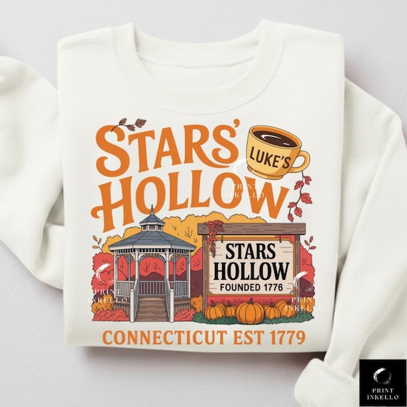 Stars Hollow Fall PNG , Fall Autumn Png, Cozy Autumn Png, Coffee Png ,Vintage Pumpkin Season Png, Fall Coffee Png, Trendy Cozy Season Png