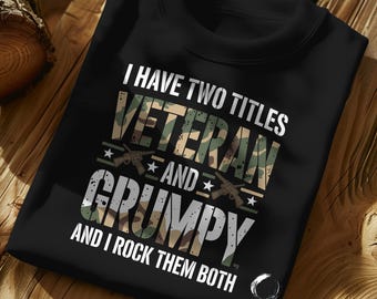 PNG de veterano y gruñón: Diseño de sublimación de camiseta de papá patriótico (descarga digital)
