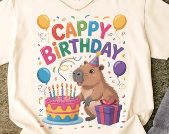 Capybara Birthday PNG: Funny Party Animal Clipart (Digital Download