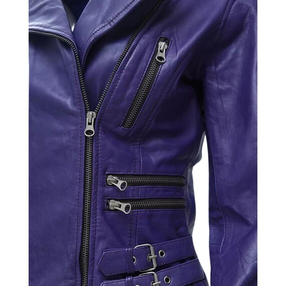 Vintage-inspirierte Kunstlederjacke-Echte Lederjacken für Damen