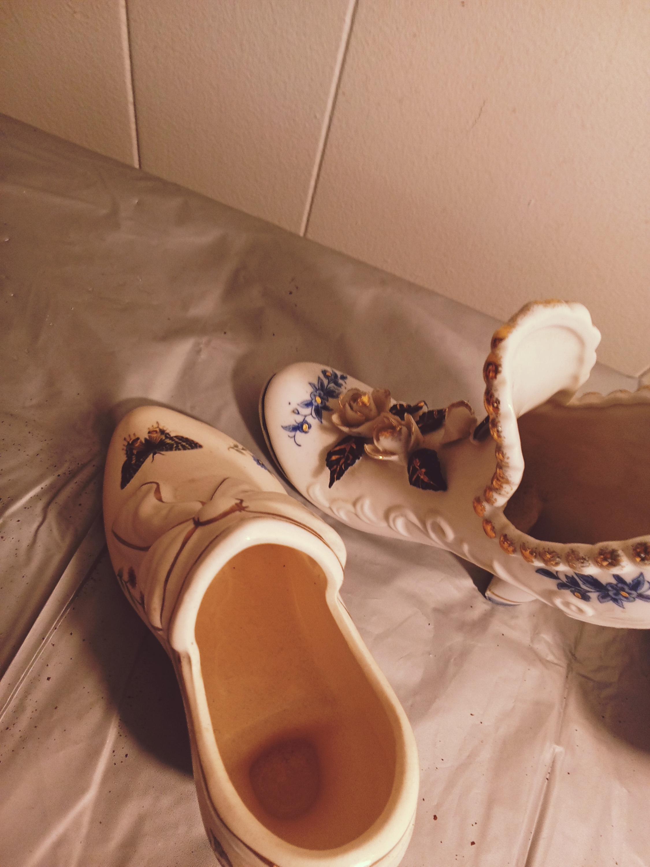 3 ヴィンテージ磁器製陶器靴、装飾靴 - Etsy 日本