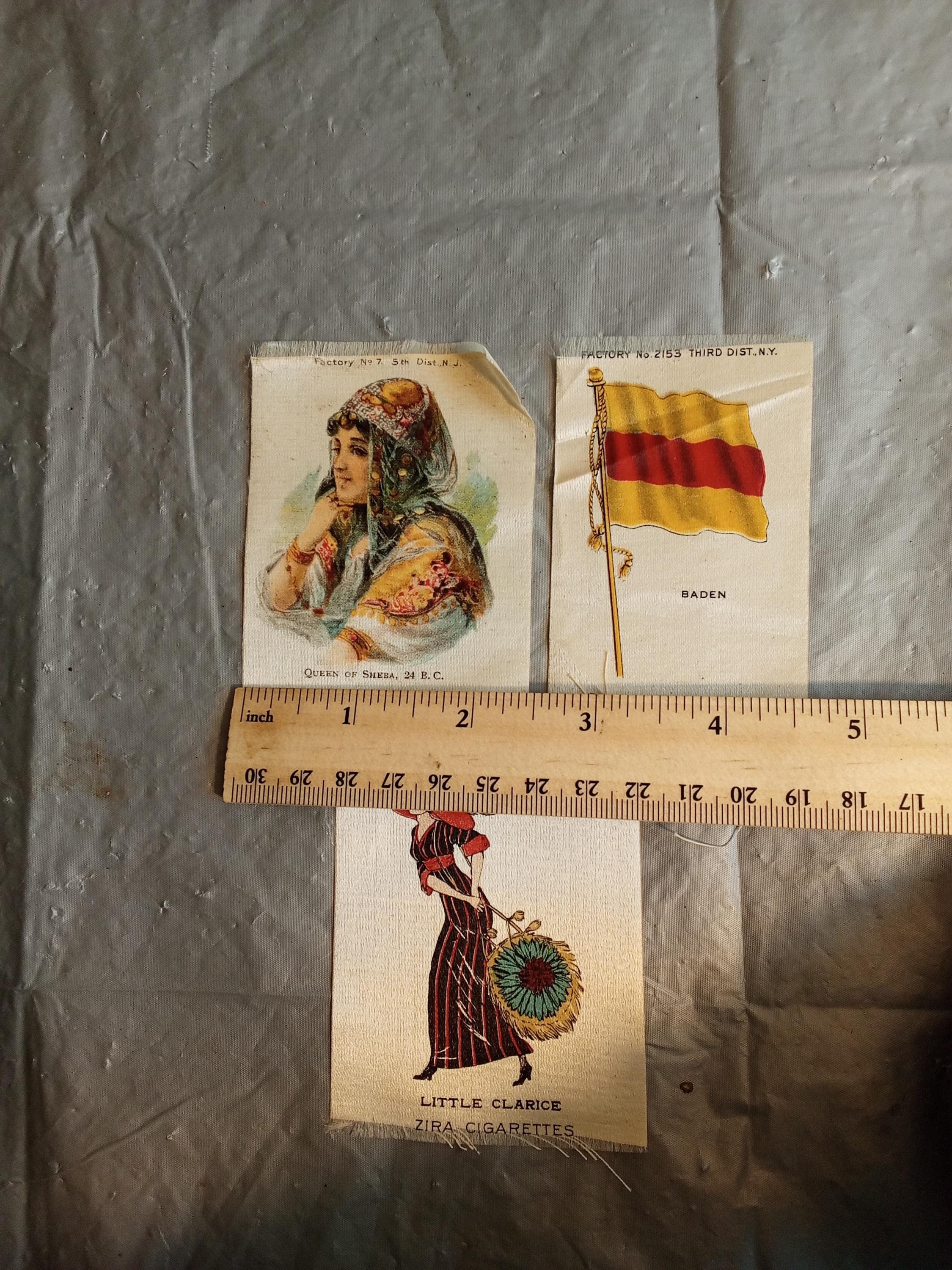cigarette silks value Antique Tobacco Cigarette Silks, Nebo Egyptienne Zira Cigarette Silks