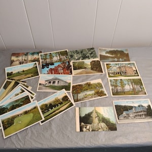 Set von 25 farbigen Postkarten, Pennsylvania Postkarten Ca 1906, Antike Postkarte