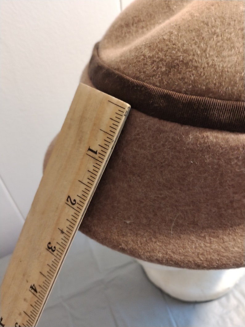 Vintage Glenover Brown Wool Womans Hat, Church Hat image 2