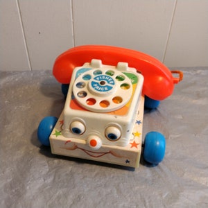 Vintage Fisher Price Chatter Telephone, Kids Toy Phone