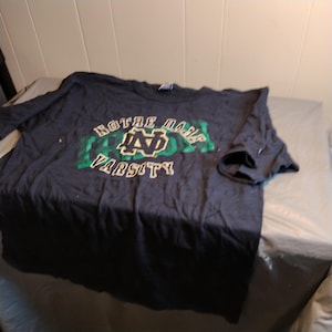 Vintage Champion Notre Dame Varsity T Shirt XL
