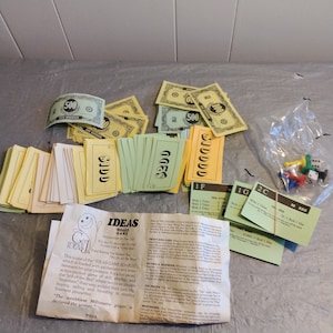 Lot Vintage Game Pieces Money, Ideas Board Game Instructions & Pieces