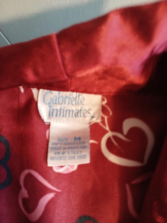 Gabrielle Intimates Red Heart Button Front Womens… - image 4