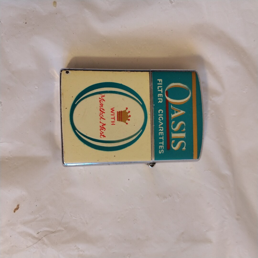 Vintage Continental Flip Top Lighter, Oasis Filter Cigarette Lighter Etsy