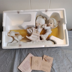 Vintage 1987 Enesco Precious Moments Oh What Fun it is to Ride, 1980s Enesco Precious Moments 109819