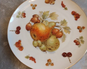 Vintage H.M.S. Royal Hanover Germany Fruit Motif Pear Plate