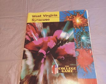 18 novembre 1972 West Virginia Syracuse Official Game Program Magazine