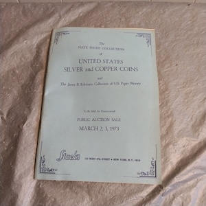 Nate Smith Coin Collection, Vintage Auction Catalog Stack's 1970s Auction Catalog
