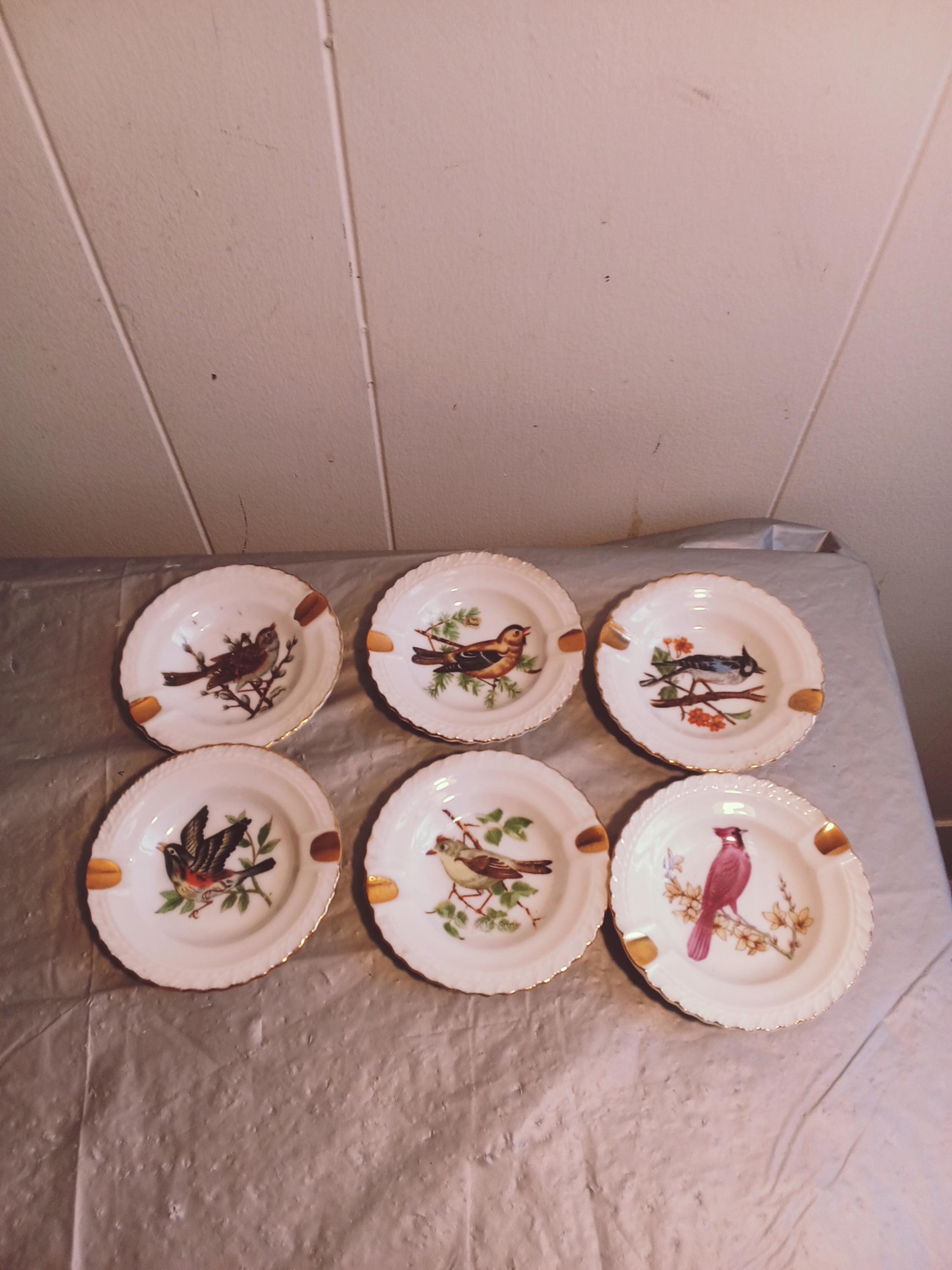 アンティークカザリ Set of 6 Vintage Japan Porcelain Bird Ashtrays - Etsy Canada