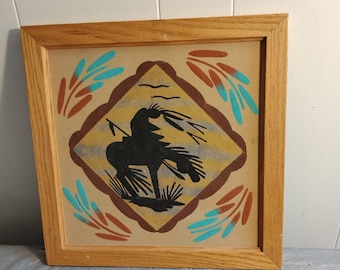 Vintage Navajo zand schilderij