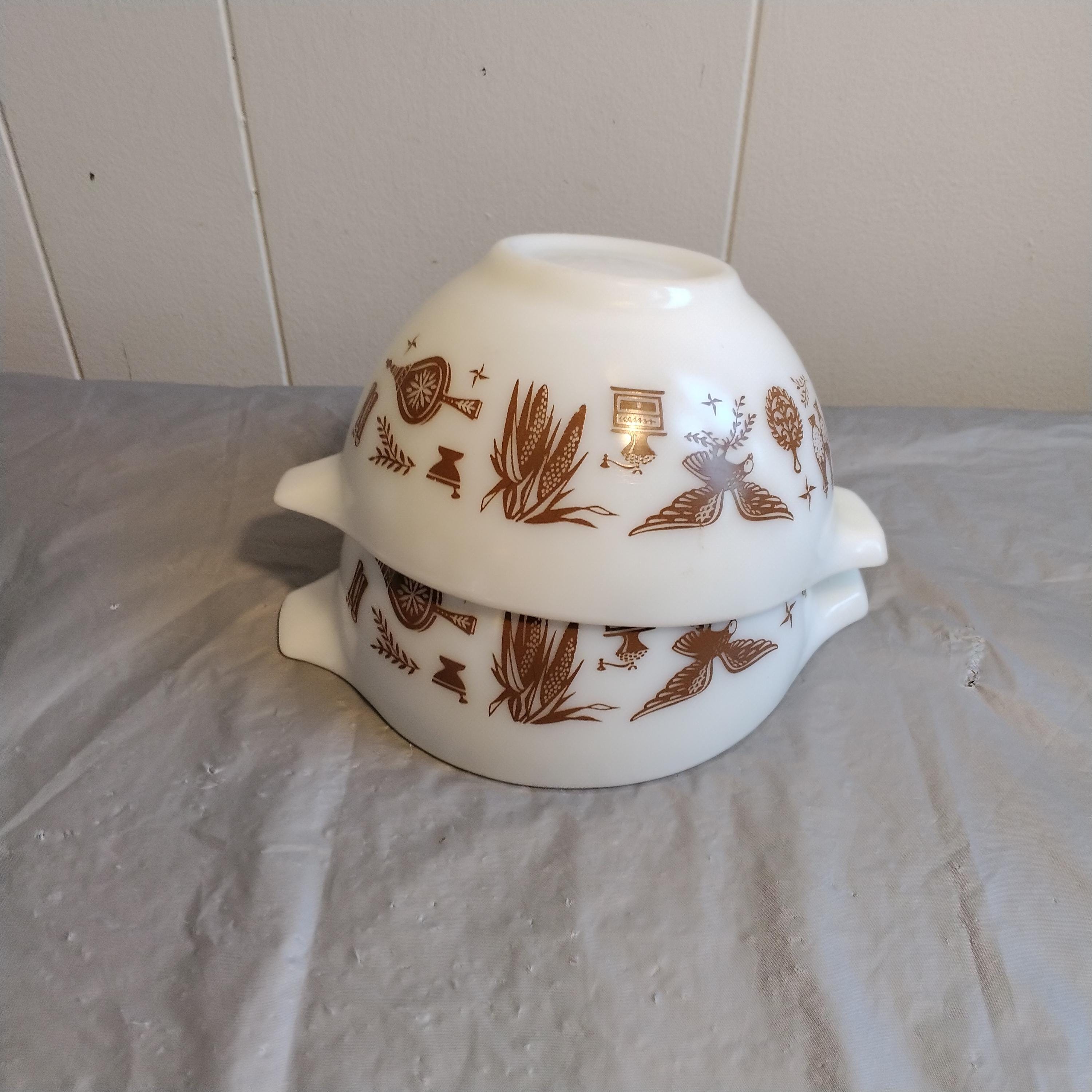 2 ヴィンテージ パイレックス アーリーアメリカン ミキシングボウル