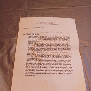 Departamento do Exército Lições Aprendidas no Vietnã Carta Digitada, Carta Militar