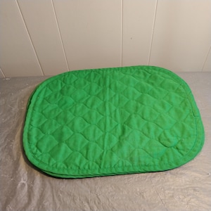 5 Vintage Green Placemats 18x13&quot; Cloth Placemats