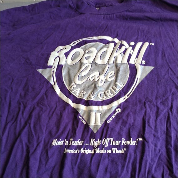 1990s Road Kill Cafe T Shirt XL Purple - Etsy