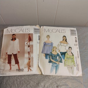 2 Uncut McCall's Patterns 4146 4046 Size XSM-MED