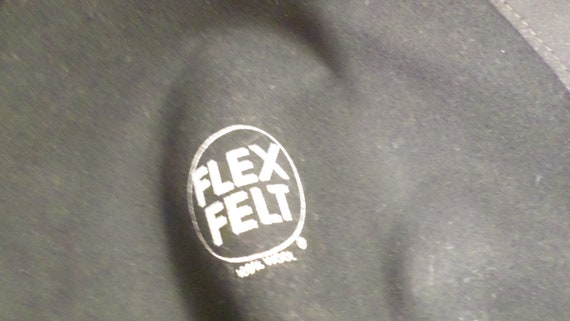 Black Flex Felt Wool Cowboy Hat USA Medium - image 7