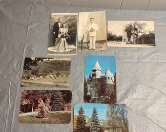 Lot Vintage Postcards, Wedding Photo Postcard