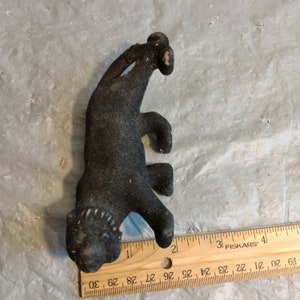 Vintage Flocked Plastic Panther Figurine