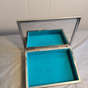 Vintage 80s Avon Team Leader Mirror Keepsake Jewelry Box
