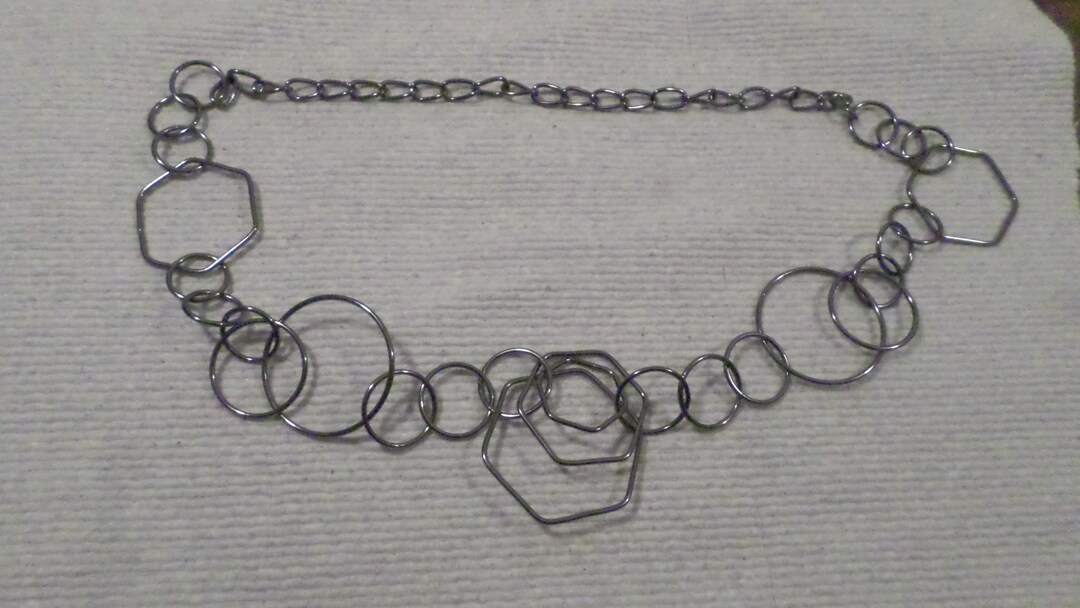 ヴィンテージ ジオメトリック ブラックネックレス 28 インチ - Etsy 日本