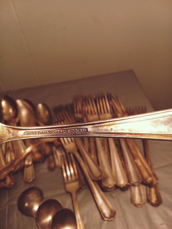 48pc International Silver Co XII Triple Plate Silverware Dinner