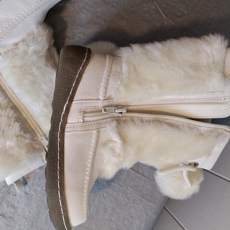 White Faux Fur Toddler Winter Boots 10 image 8
