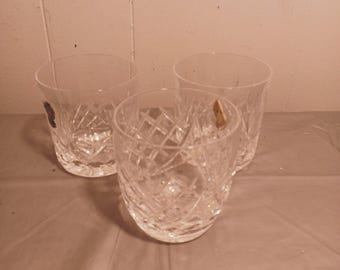 3 bicchieri da roccia Waterford Crystal