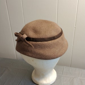 Vintage Glenover Brown Wool Womans Hat, Church Hat image 4