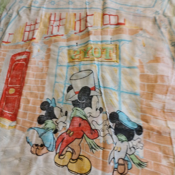 Vintage Mickey Mouse Sleeping Bag Fabric