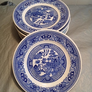 ブース リアルブルーウィロー サラダボウル 8 blue willow plates - Etsy 日本