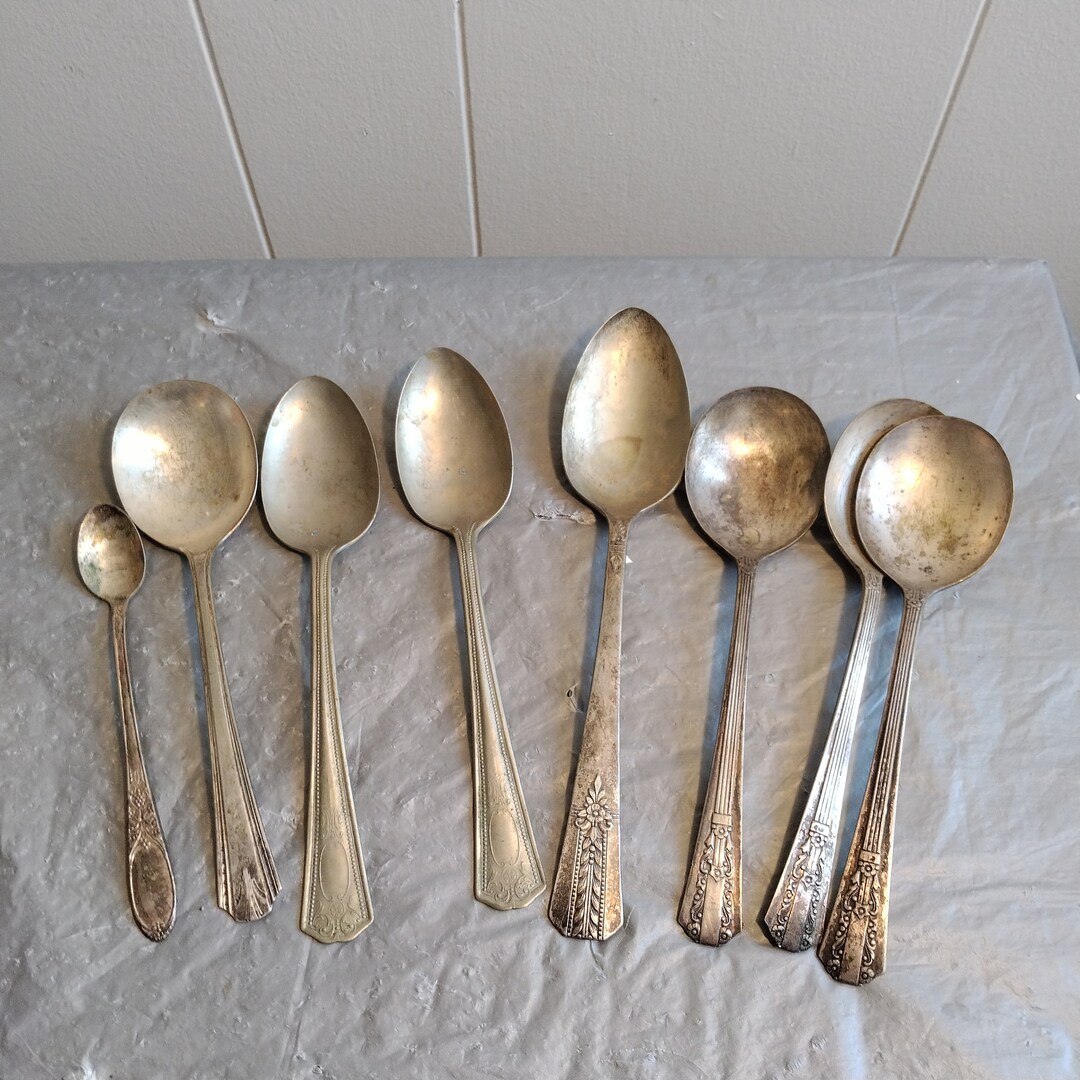 Assorted Lot Vintage Silver Plate Spoons, Wm A Rogers, Rogers Nickel Silver Etsy